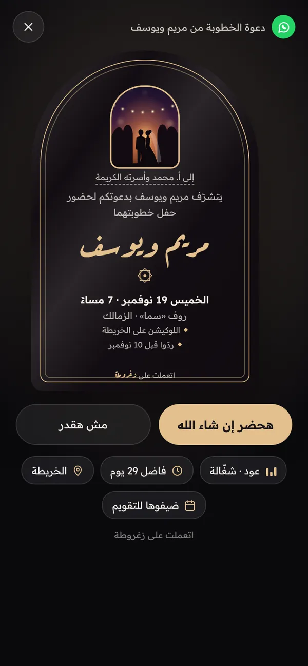 الدعوة مفتوحة زي ما الضيف بيشوفها